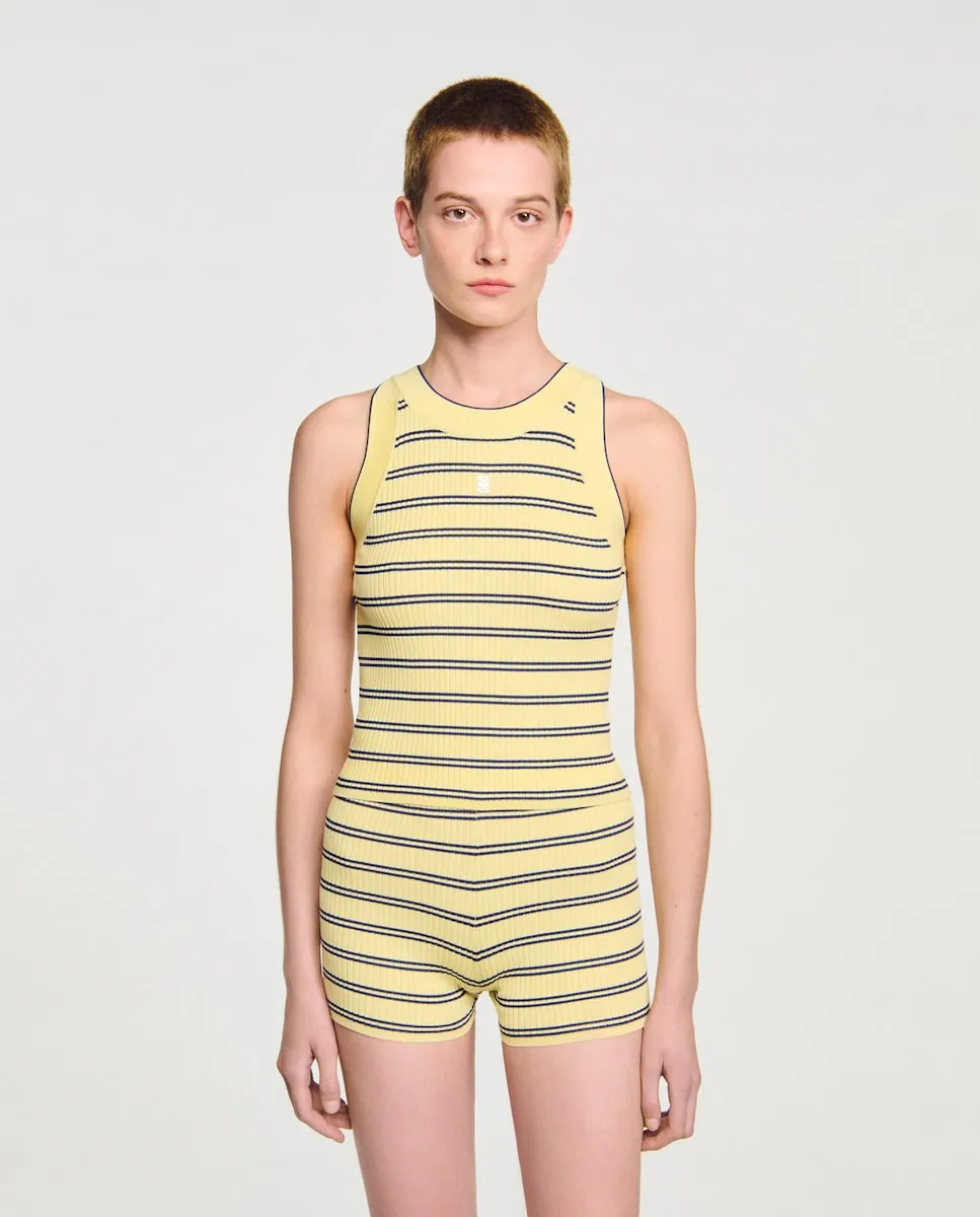 Женская майка в полоску Sandro, желтый
Женская майка в полоску Sandro, желтый