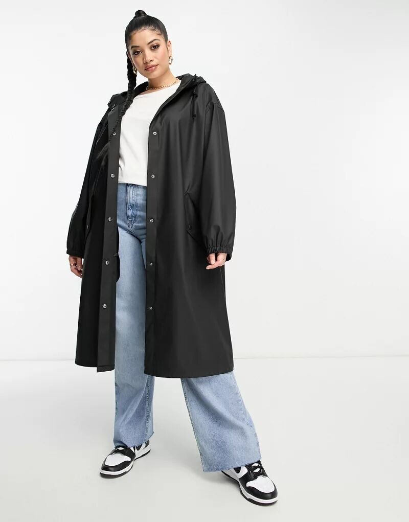Черный прорезиненный плащ-парка ASOS DESIGN Curve
Черный прорезиненный плащ-парка ASOS DESIGN Curve