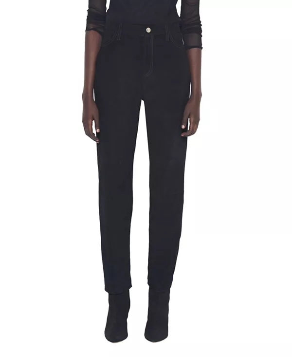 Черные замшевые узкие кожаные джинсы Cindy. As By Df, черный
Черные замшевые узкие кожаные джинсы Cindy. As By Df, черный