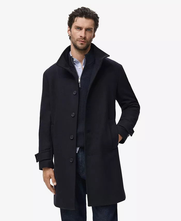 Мужское пальто с воротником-воронкой из шерсти Mango, синий
Мужское пальто с воротником-воронкой из шерсти Mango, синий