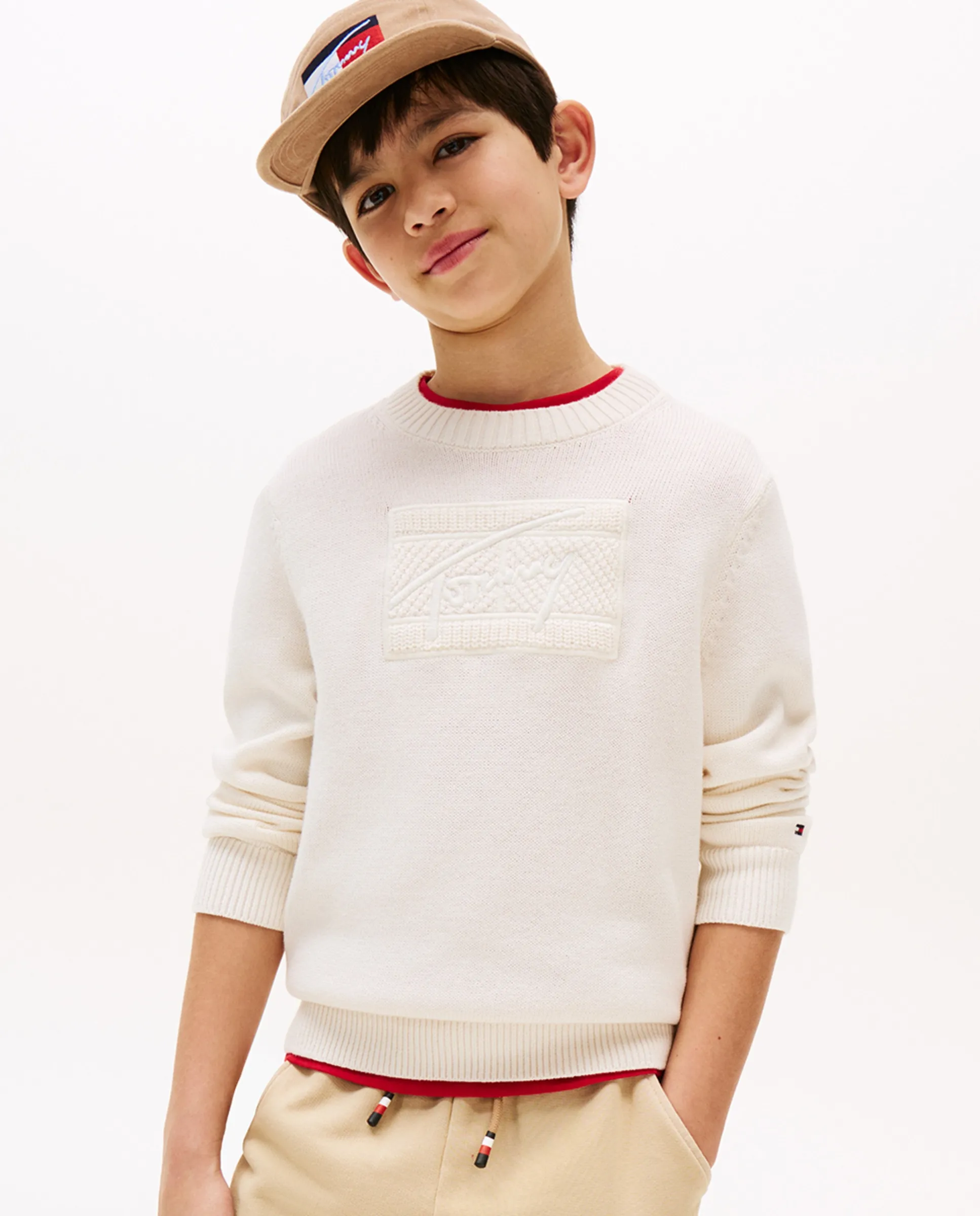 Детский свитер с вышитым логотипом и круглым вырезом Tommy Hilfiger, белый
Детский свитер с вышитым логотипом и круглым вырезом Tommy Hilfiger, белый