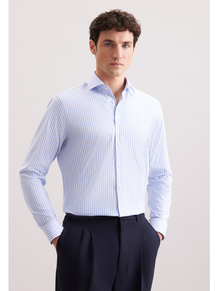 Деловая рубашка Comfort средне-синего цвета Seidensticker
Деловая рубашка Comfort средне-синего цвета Seidensticker