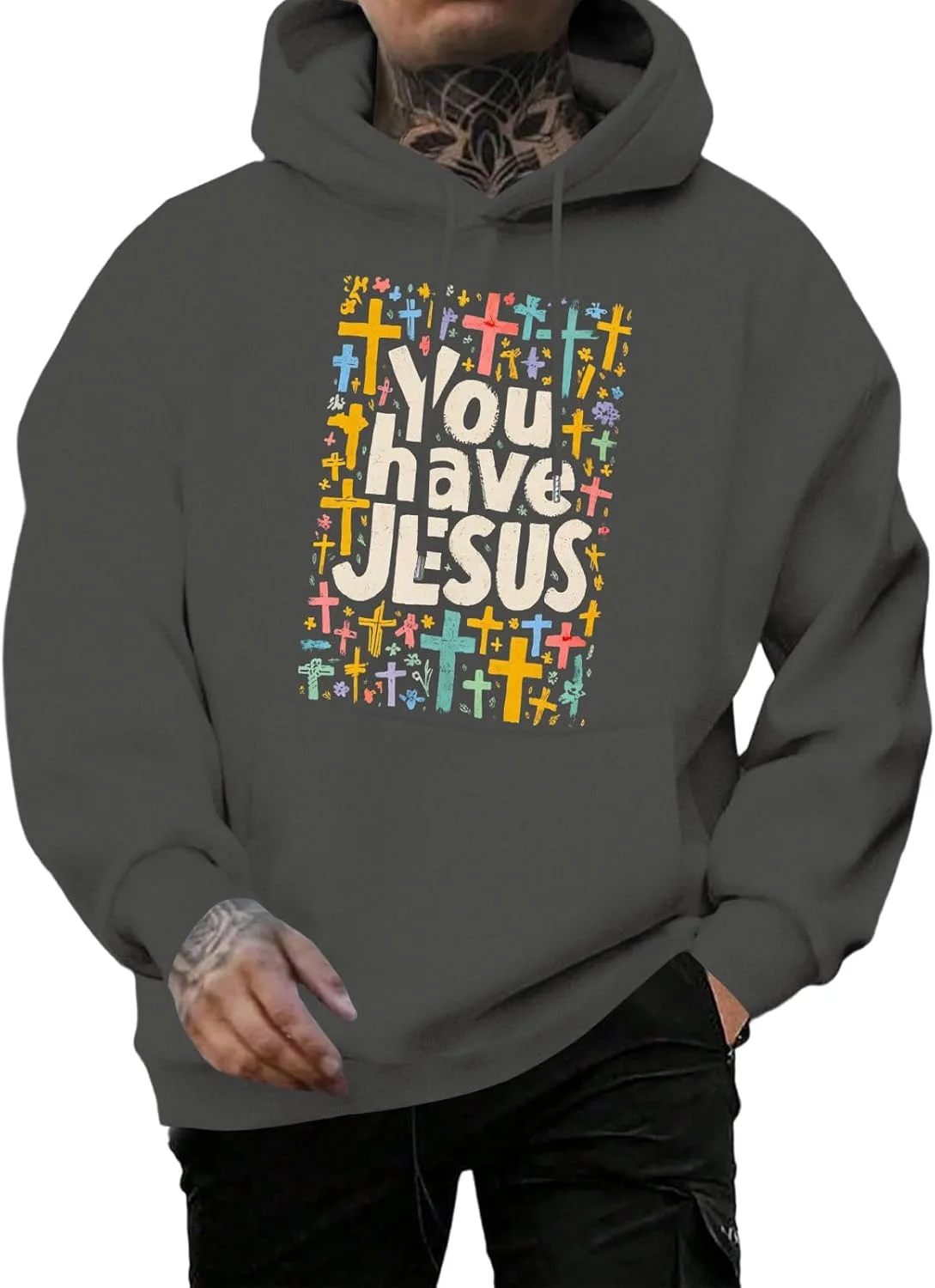 Худи Christian с принтом "You Have Jesus", свободный Guyuati
Худи Christian с принтом "You Have Jesus", свободный Guyuati