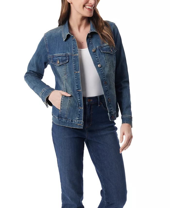 Женская джинсовая куртка Amanda с длинным рукавом Gloria Vanderbilt, синий
Женская джинсовая куртка Amanda с длинным рукавом Gloria Vanderbilt, синий