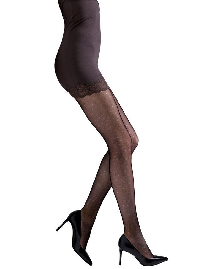 Женские колготки из сетки с блестящей щетиной Natori, черный
Женские колготки из сетки с блестящей щетиной Natori, черный