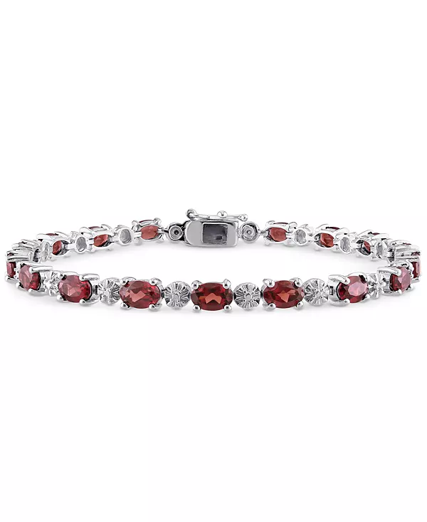 Браслет из звеньев с гранатом (9-7/8 карата) и бриллиантами в стерлинговом серебре (также с перидотом) Macy'S, garnet
Браслет из звеньев с гранатом (9-7/8 карата) и бриллиантами в стерлинговом серебре (также с перидотом) Macy'S, garnet