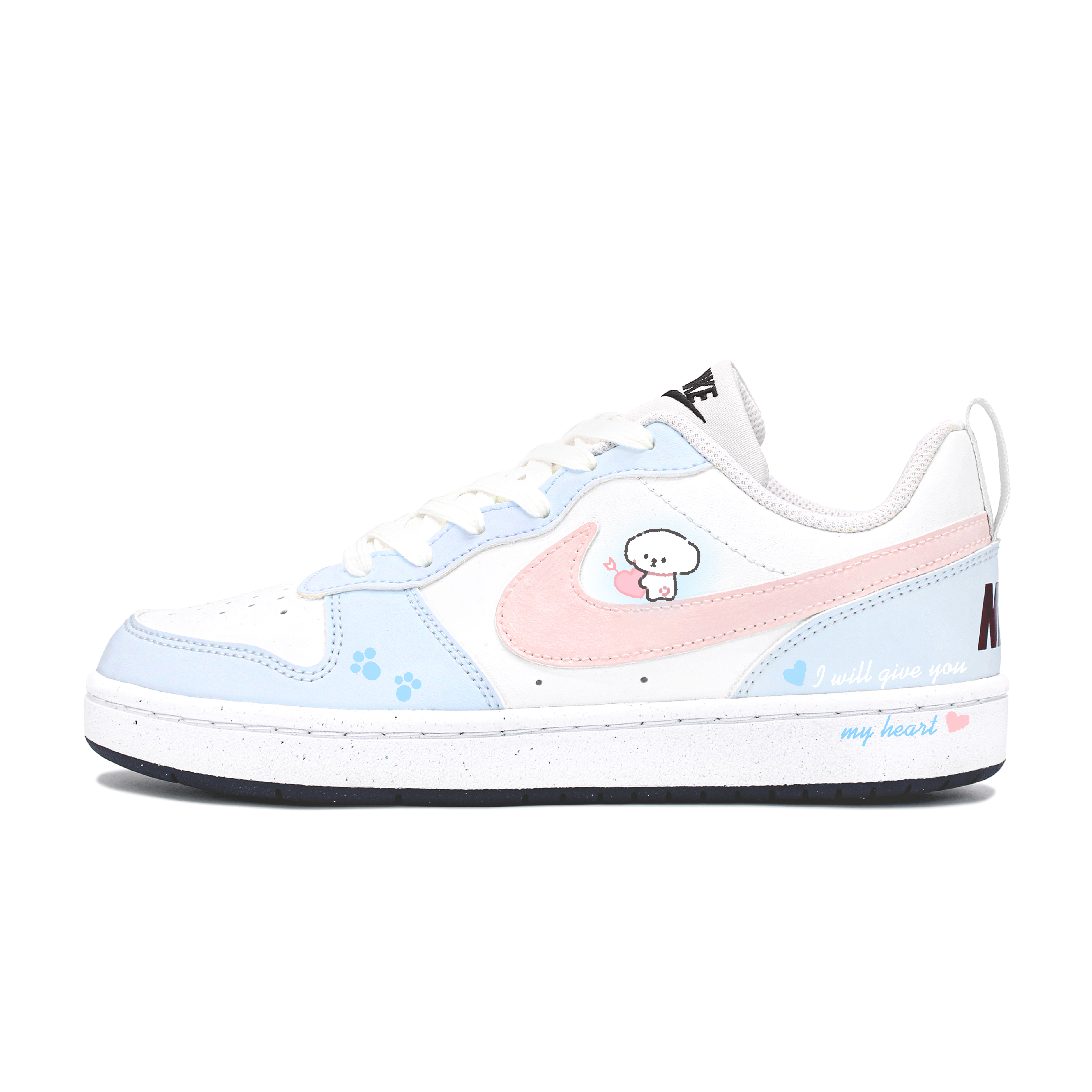 Nike Детские кроссовки для скейтбординга Court Borough Love For Cat And Dog, устойчивые к истиранию, низкие, синие, розовые, для подростков
Nike Детские кроссовки для скейтбординга Court Borough Love For Cat And Dog, устойчивые к истиранию, низкие, синие, розовые, для подростков