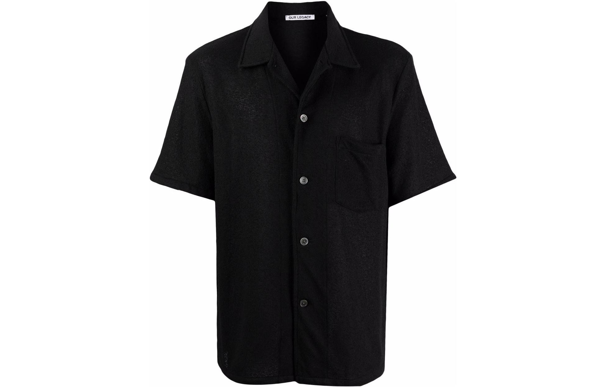 Рубашка с коротким рукавом из букле Our Legacy, черный
Рубашка с коротким рукавом из букле Our Legacy, черный