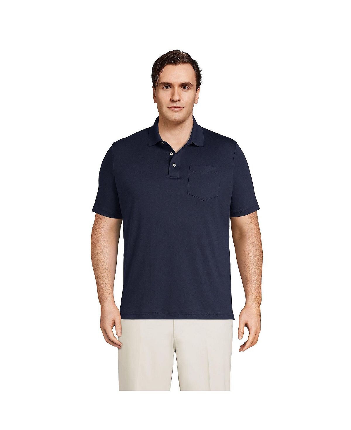 Мужская супермягкая рубашка-поло Supima с короткими рукавами и карманами для больших и высоких размеров Lands' End
Мужская супермягкая рубашка-поло Supima с короткими рукавами и карманами для больших и высоких размеров Lands' End