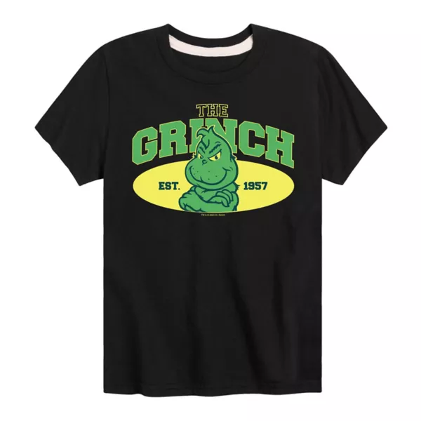 Футболка с рисунком доктора Сьюза, 1957 г., для мальчиков 8-20 лет Grinch, черный
Футболка с рисунком доктора Сьюза, 1957 г., для мальчиков 8-20 лет Grinch, черный
