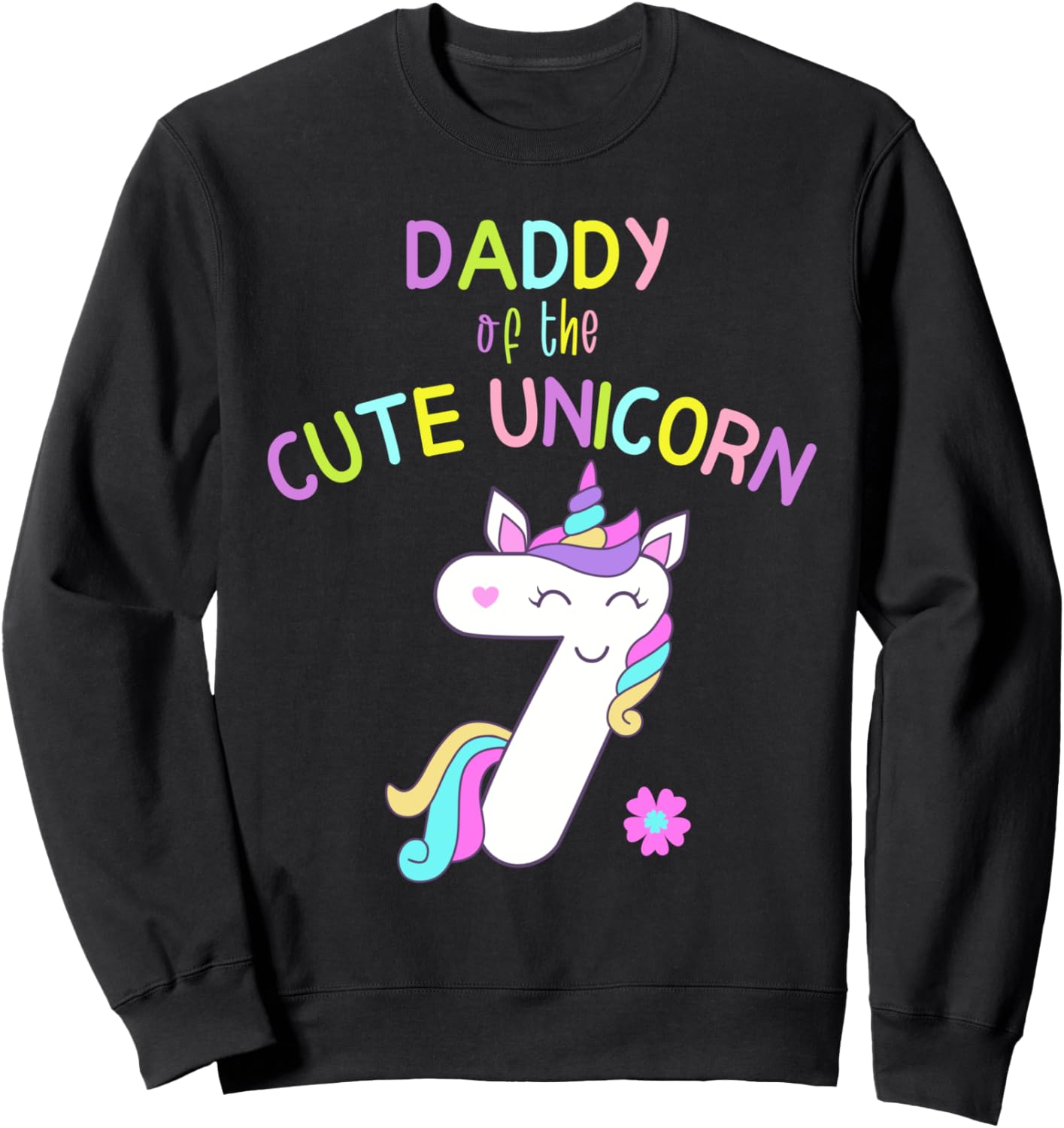 Милая толстовка с единорогом для папы на 7-й день рождения девочки Family Look Unicorn Themed Party Decorations Gifts, черный
Милая толстовка с единорогом для папы на 7-й день рождения девочки Family Look Unicorn Themed Party Decorations Gifts, черный