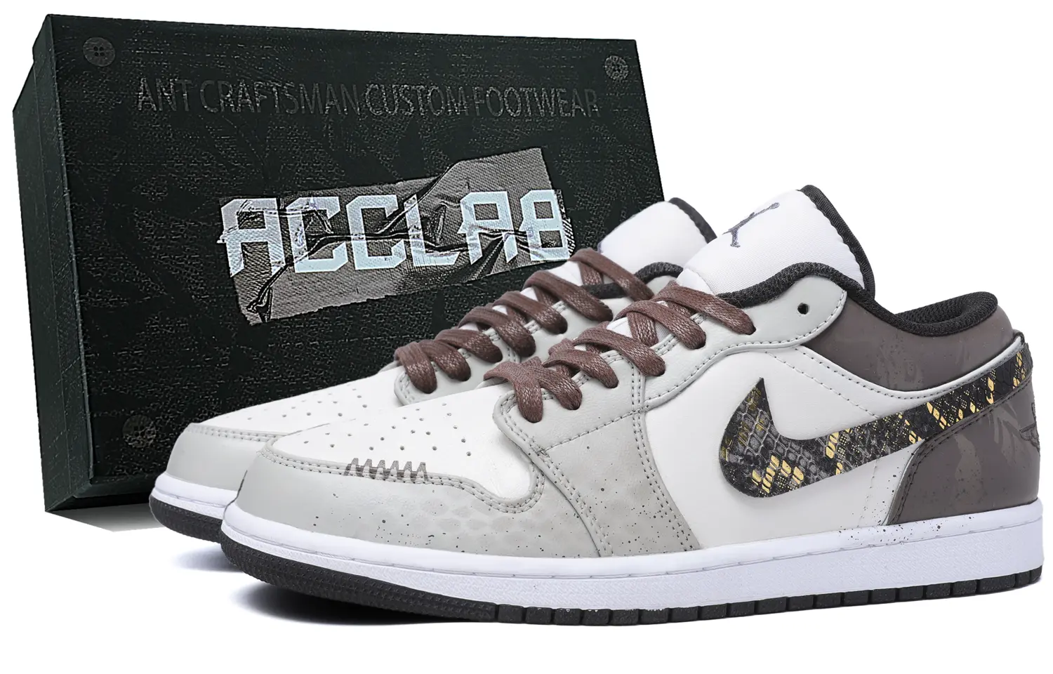 Jordan Баскетбольные кроссовки Air 1 с низким верхом, износостойкие, антискользящие, мужские, коричневые, серые
Jordan Баскетбольные кроссовки Air 1 с низким верхом, износостойкие, антискользящие, мужские, коричневые, серые