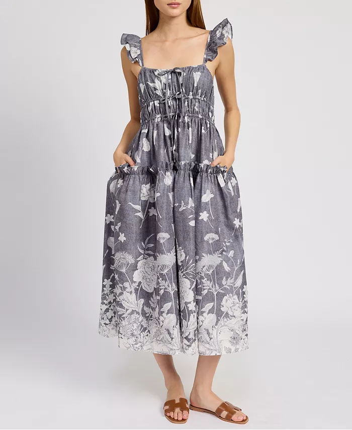 Женское платье-миди Sydney с цветочным принтом En Saison, синий
Женское платье-миди Sydney с цветочным принтом En Saison, синий