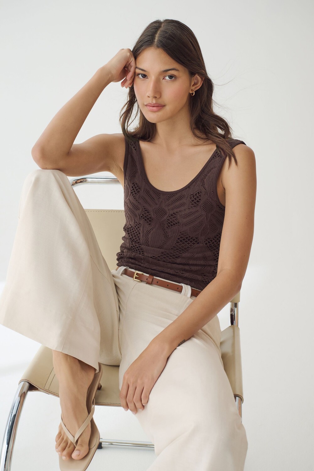 Кружевной топ с круглым вырезом Next, красный
Кружевной топ с круглым вырезом Next, красный