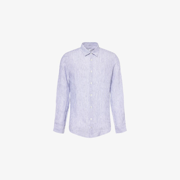 Рубашка Sunspel полосатая льняная свободного кроя, сине-белый
Рубашка Sunspel полосатая льняная свободного кроя, сине-белый