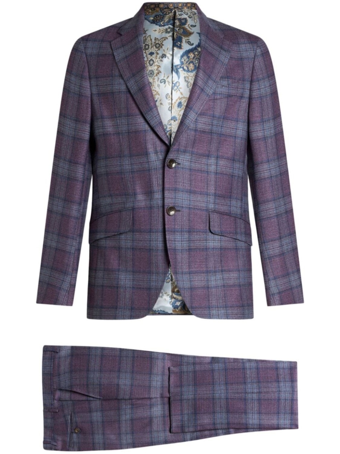 ETRO шерстяной костюм-двойка в клетку, фиолетовый
ETRO шерстяной костюм-двойка в клетку, фиолетовый