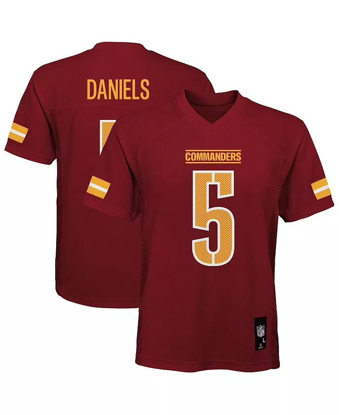 Реплика игрока в виде бордовой футболки «Вашингтон Коммандерс» для больших мальчиков и девочек Джейдена Дэниелса Outerstuff
Реплика игрока в виде бордовой футболки «Вашингтон Коммандерс» для больших мальчиков и девочек Джейдена Дэниелса Outerstuff