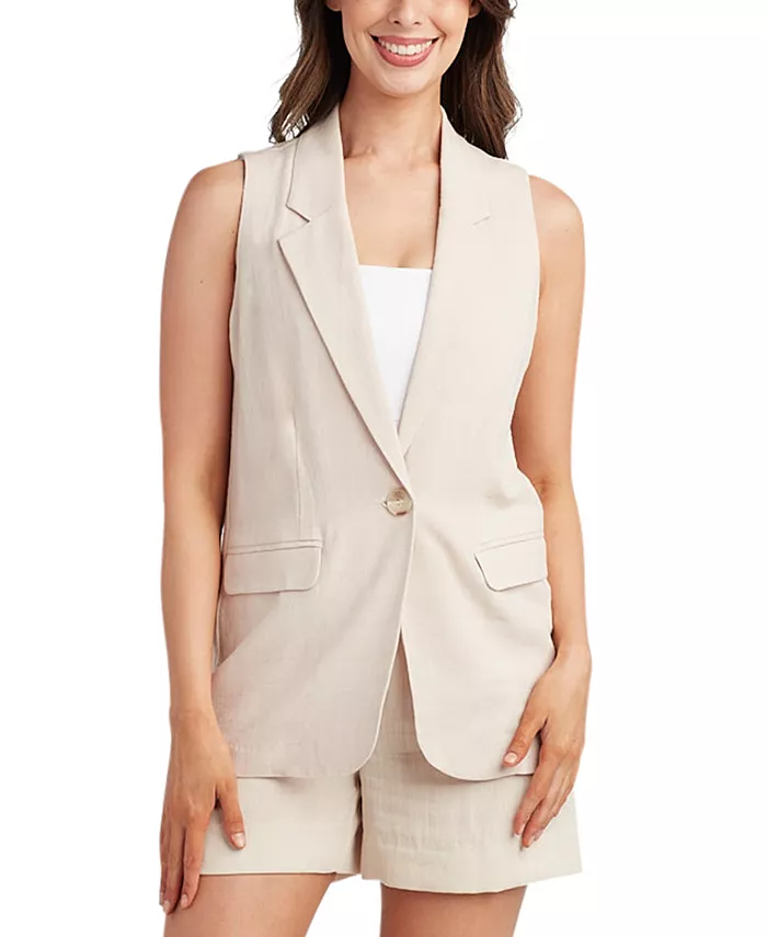 Женский жилет из смесового льна Juniors BCX, коричневый/бежевый
Женский жилет из смесового льна Juniors BCX, коричневый/бежевый