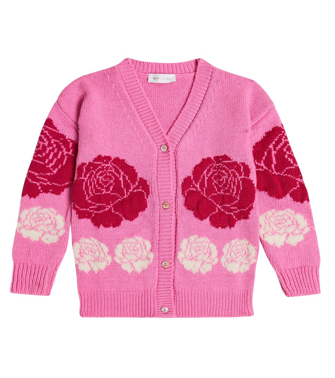Кардиган из шерсти с цветочным принтом Monnalisa, розовый
Кардиган из шерсти с цветочным принтом Monnalisa, розовый