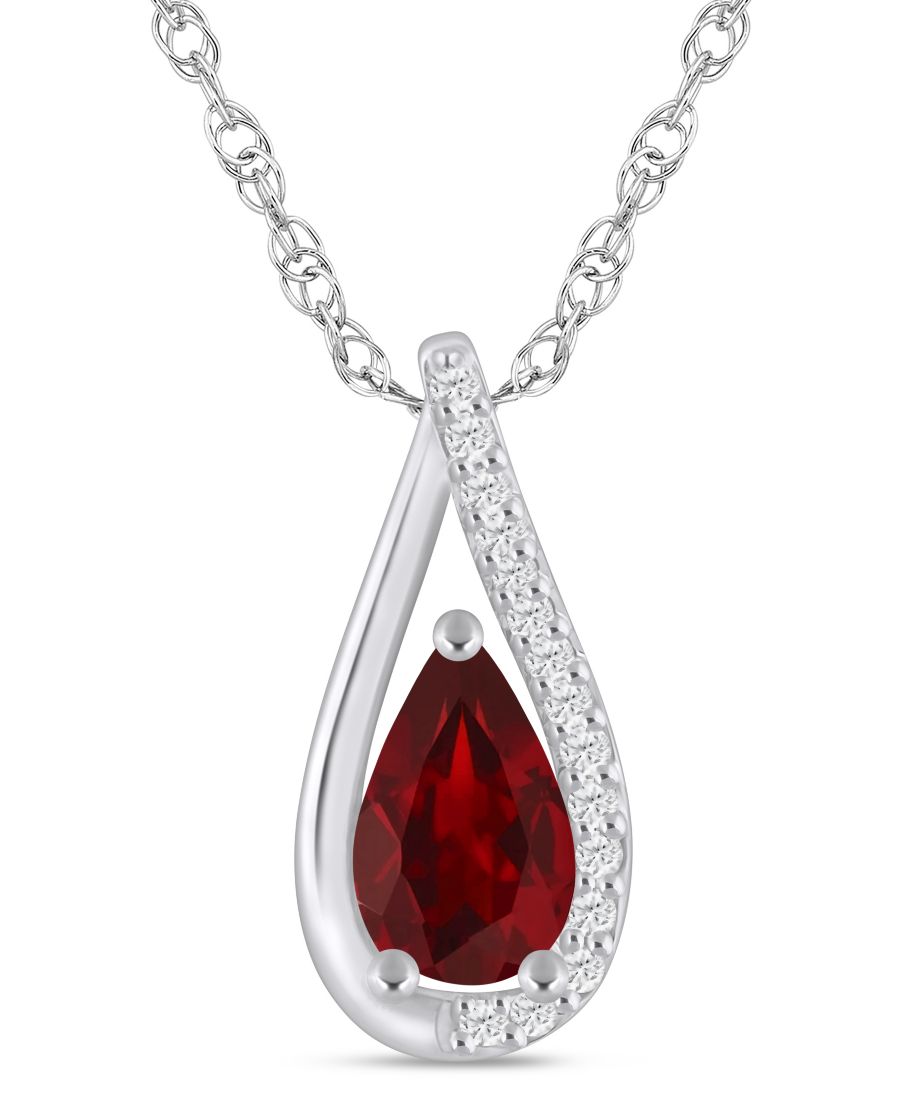 Подвеска-колье с драгоценными камнями и бриллиантами (общий вес 1/10 карата) из белого золота 10 карат (также доступна в варианте из желтого золота 10 карат) Macy's, Garnet / WG
Подвеска-колье с драгоценными камнями и бриллиантами (общий вес 1/10 карата) из белого золота 10 карат (также доступна в варианте из желтого золота 10 карат) Macy's, Garnet / WG
