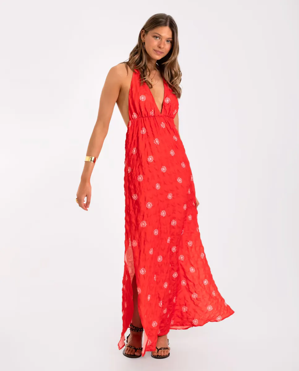 Платье миди с V-образным вырезом и бретельками The-Are, красный
Платье миди с V-образным вырезом и бретельками The-Are, красный