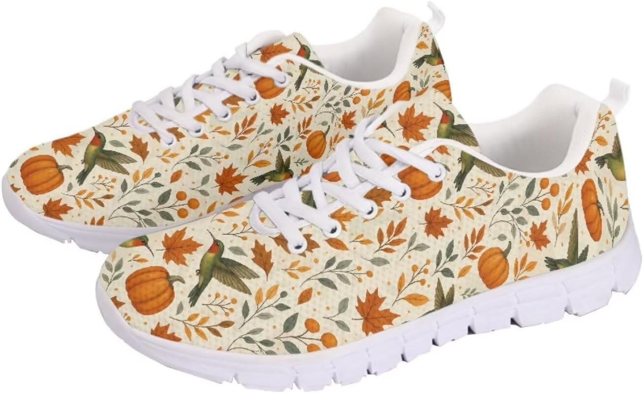 Женские кроссовки для ходьбы, удобные, с шнуровкой, модные, мужские, противоскользящие, для тенниса, бега и спорта Getelinseng, Autumn Pumpkin Maple Hummingbird
Женские кроссовки для ходьбы, удобные, с шнуровкой, модные, мужские, противоскользящие, для тенниса, бега и спорта Getelinseng, Autumn Pumpkin Maple Hummingbird