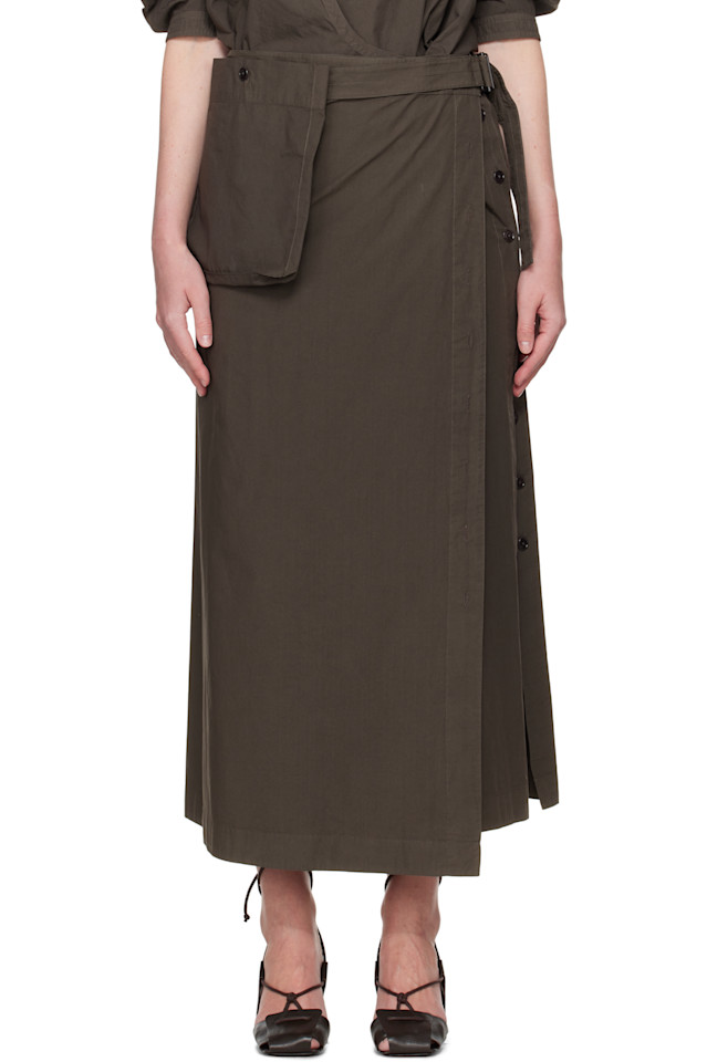 Макси-юбка на пуговицах Lemaire, коричневый
Макси-юбка на пуговицах Lemaire, коричневый