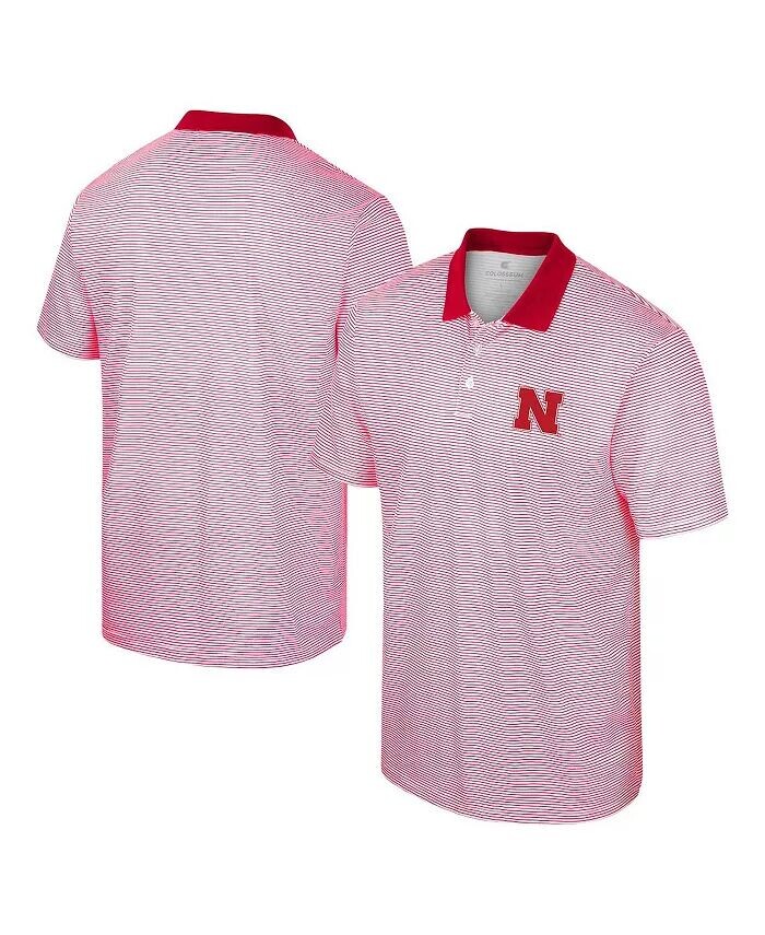 Мужская белая, алая рубашка-поло Nebraska Huskers с принтом в полоску Colosseum
Мужская белая, алая рубашка-поло Nebraska Huskers с принтом в полоску Colosseum