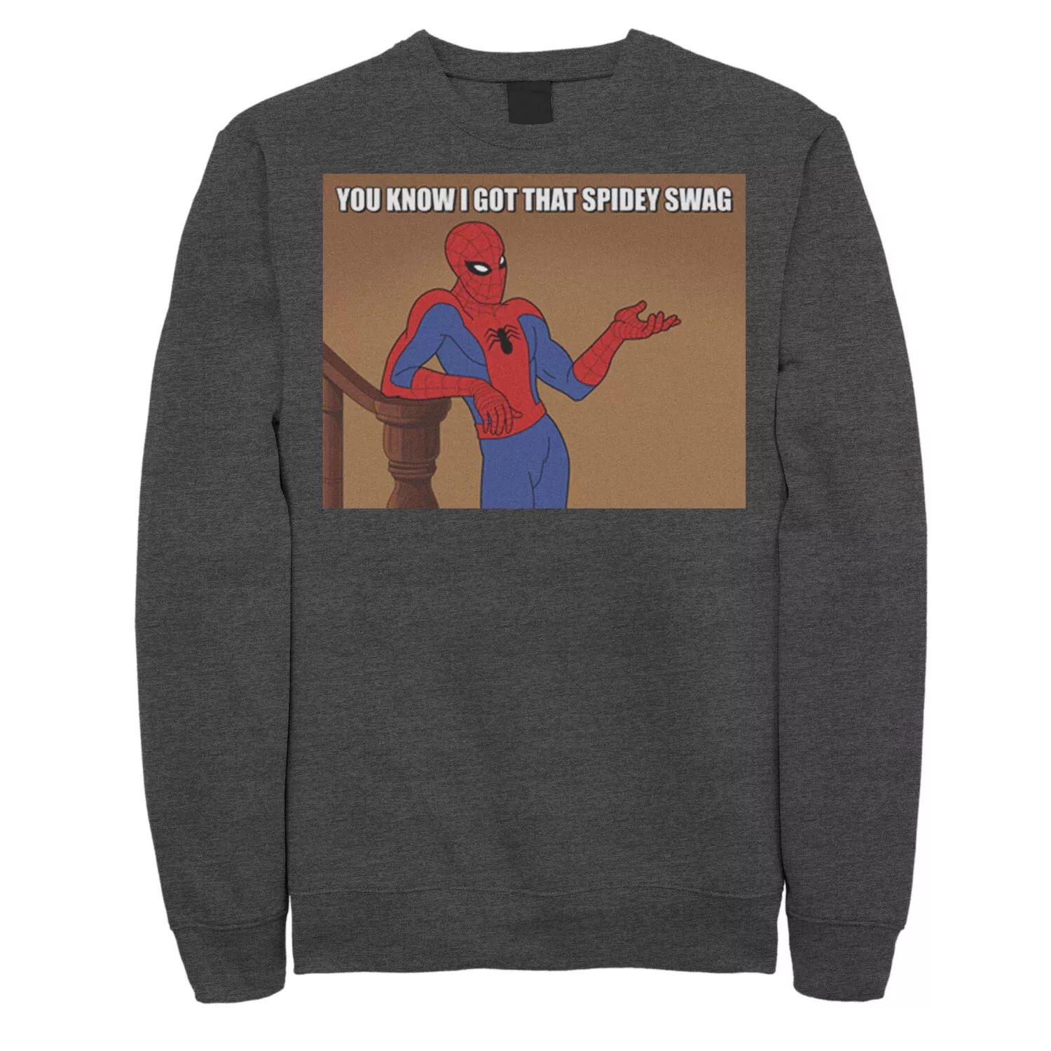 Мужская винтажная флисовая рубашка с изображением Человека-паука You Know I Got That Spidey Swag Marvel
Мужская винтажная флисовая рубашка с изображением Человека-паука You Know I Got That Spidey Swag Marvel
