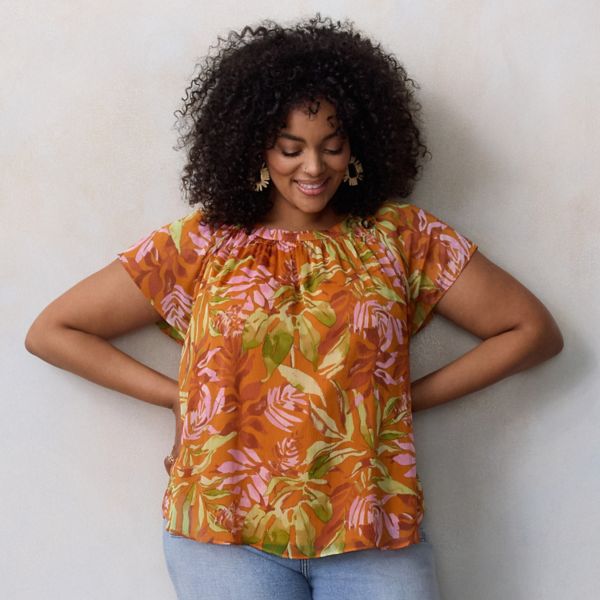 Топ с присборенным воротом больших размеров Lc Lauren Conrad, цвет spice misty jungle
Топ с присборенным воротом больших размеров Lc Lauren Conrad, цвет spice misty jungle