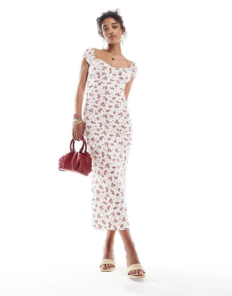 Платье миди Bershka бумажно-белого цвета
Платье миди Bershka бумажно-белого цвета