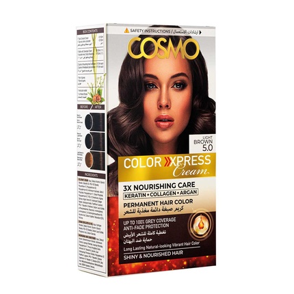 Краска для волос Color Express Permanent Hair Color Cream Kit Light Brown 50
Краска для волос Color Express Permanent Hair Color Cream Kit Light Brown 50