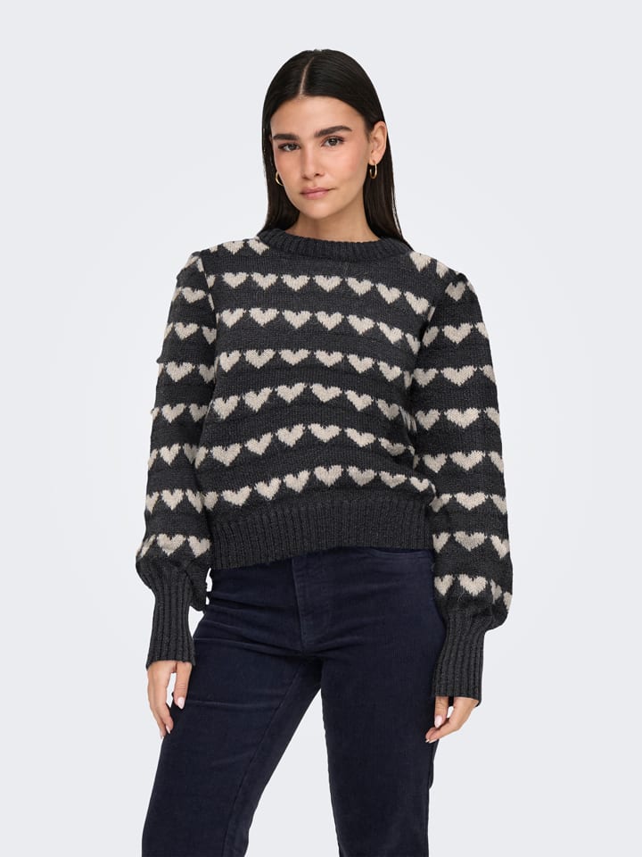 Свитер антрацитово-белого цвета JDY
Свитер антрацитово-белого цвета JDY