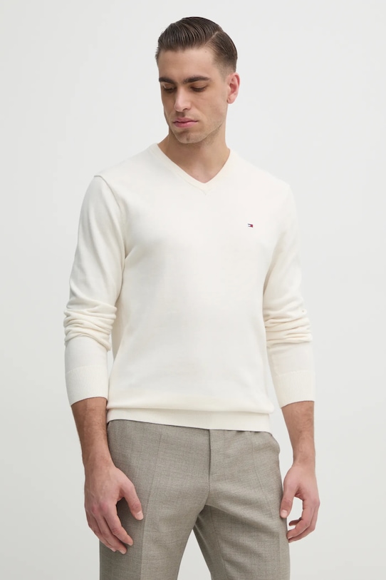 Хлопковый свитер Tommy Hilfiger, бежевый
Хлопковый свитер Tommy Hilfiger, бежевый