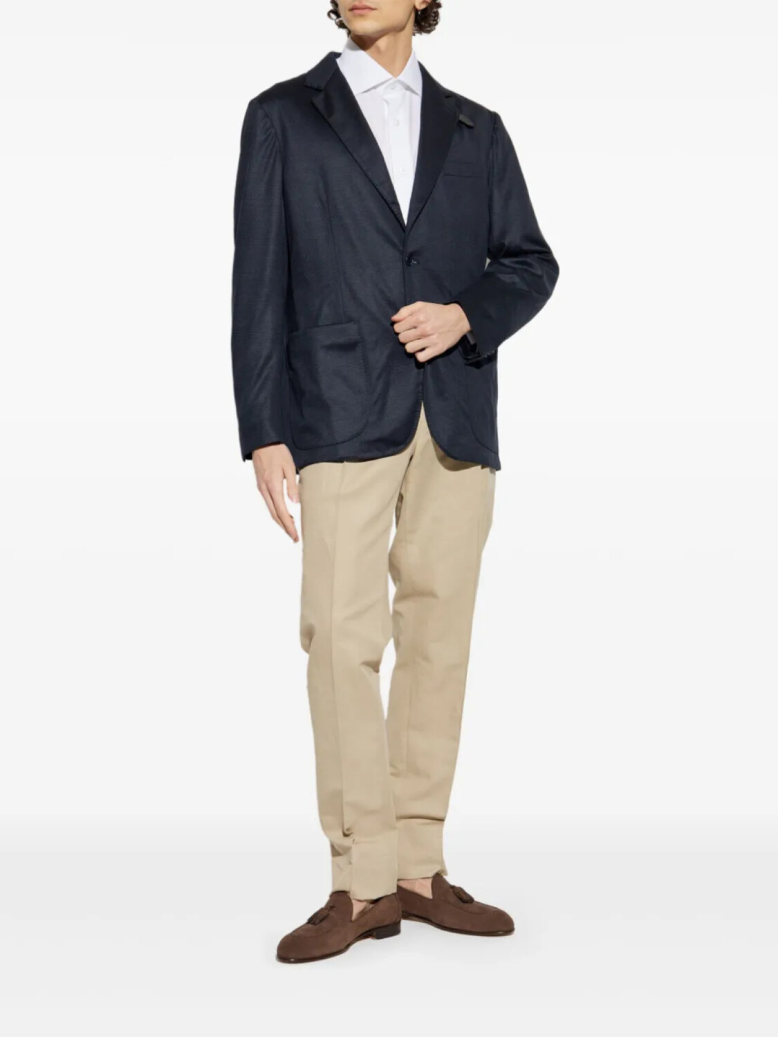 Шерстяной блейзер Brioni, синий
Шерстяной блейзер Brioni, синий