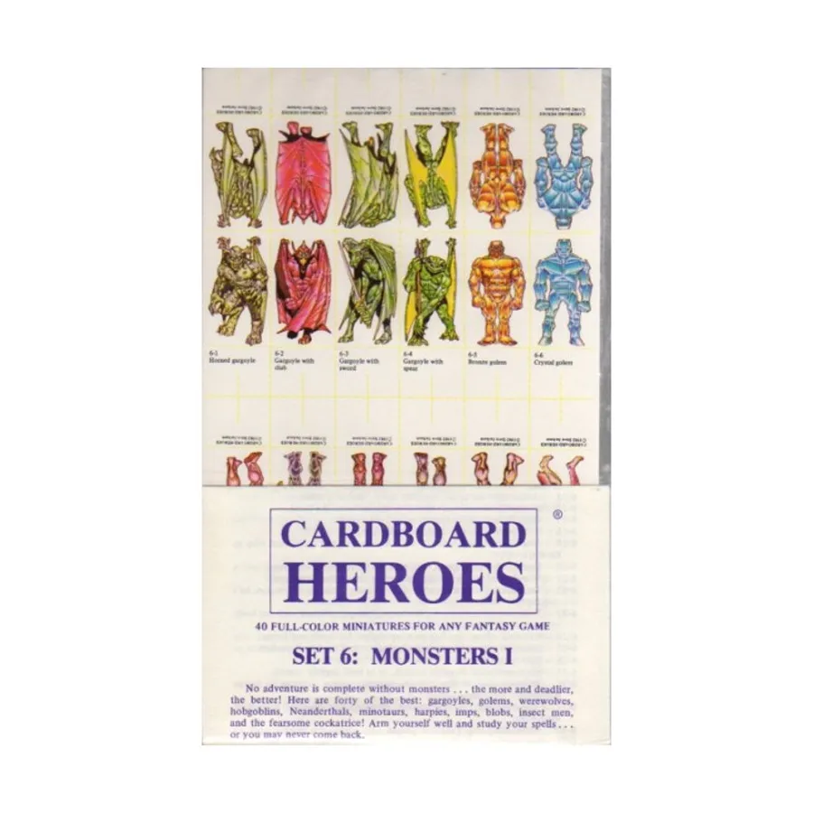 Набор №6 — Монстры I, Cardboard Heroes
Набор №6 — Монстры I, Cardboard Heroes