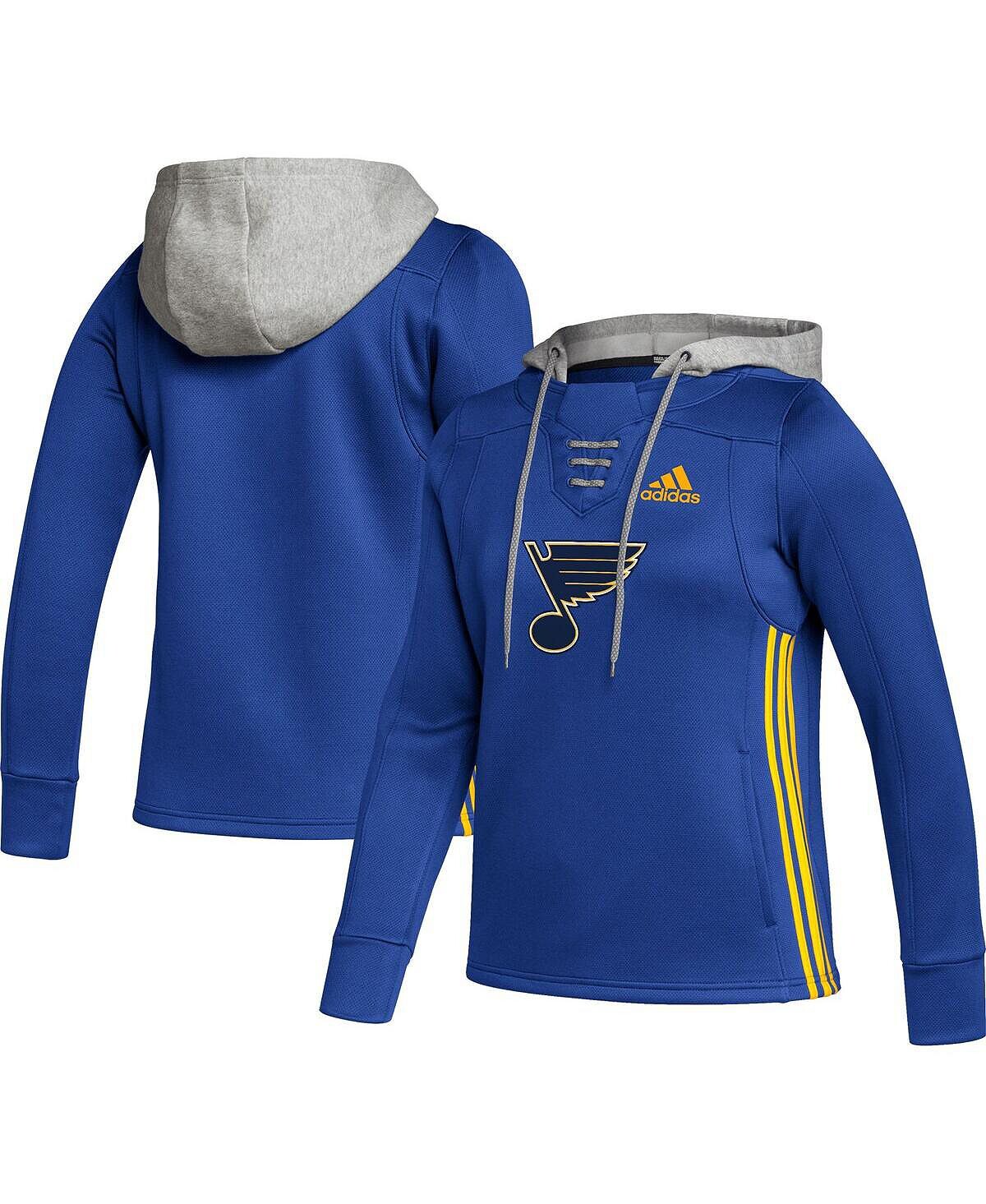 Женский синий пуловер с капюшоном St. Louis Blues Skate Lace Primeblue Team adidas, синий
Женский синий пуловер с капюшоном St. Louis Blues Skate Lace Primeblue Team adidas, синий