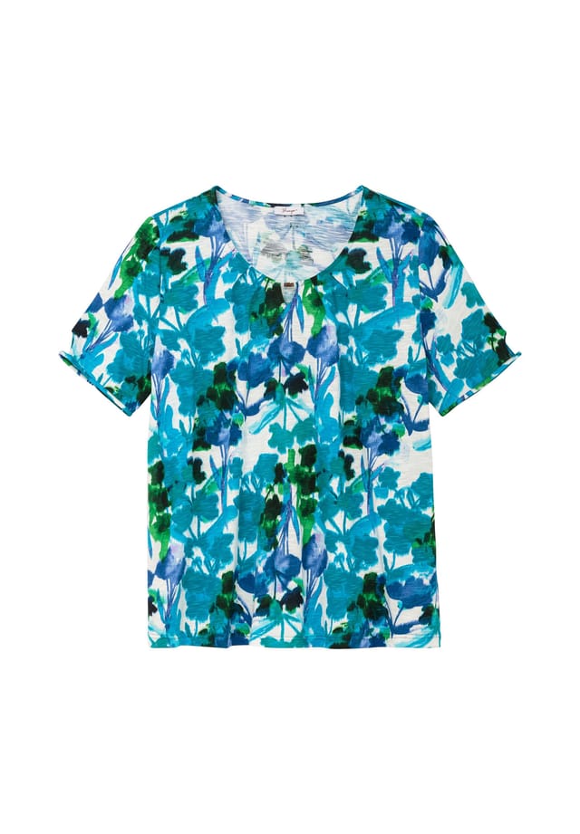 Рубашка с принтом из листьев и жемчужной отделкой Sheego, белый
Рубашка с принтом из листьев и жемчужной отделкой Sheego, белый