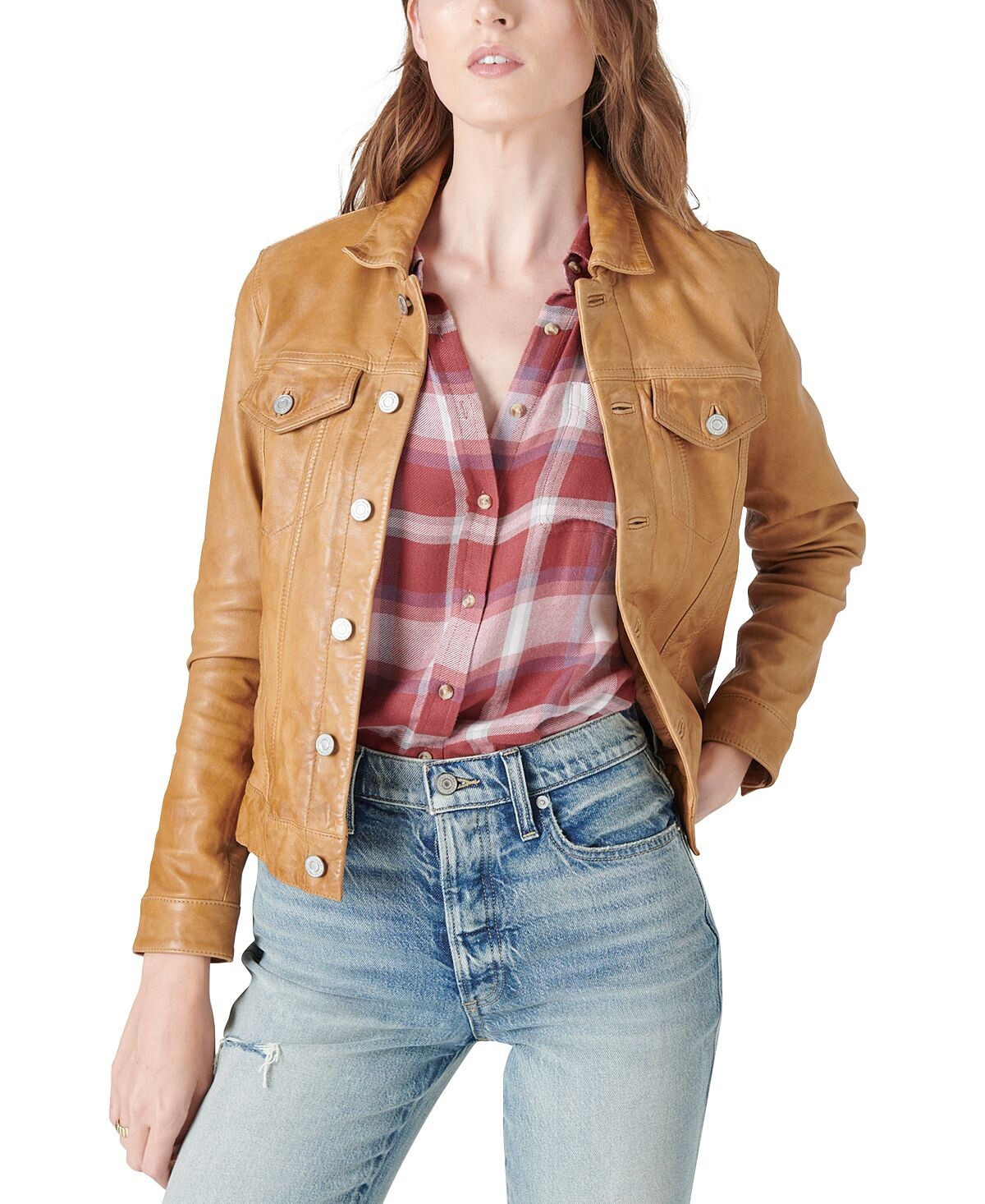 Кожаная куртка дальнобойщика Lucky Brand 
Кожаная куртка дальнобойщика Lucky Brand
