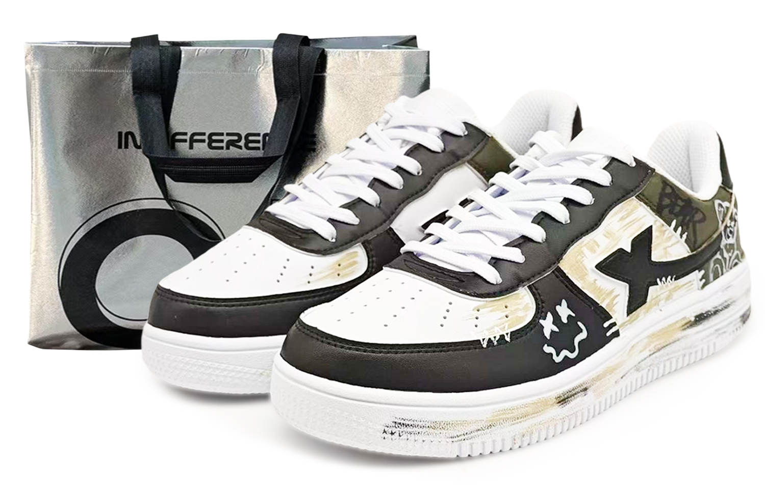 XTEP Кроссовки Air Force One с низким верхом, устойчивые к истиранию и дышащие, для скейтбординга, мужские, черно-белые
XTEP Кроссовки Air Force One с низким верхом, устойчивые к истиранию и дышащие, для скейтбординга, мужские, черно-белые