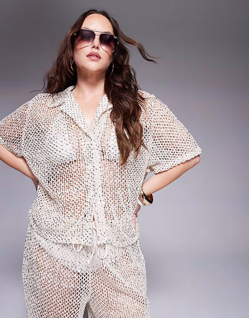 Пляжная рубашка Curve, связанная крючком, кремового цвета South Beach Curve
Пляжная рубашка Curve, связанная крючком, кремового цвета South Beach Curve