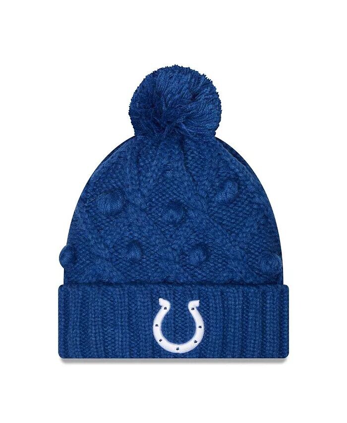 Женская вязаная шапка Royal Indianapolis Colts Toasty с манжетами и помпоном New Era, синий
Женская вязаная шапка Royal Indianapolis Colts Toasty с манжетами и помпоном New Era, синий