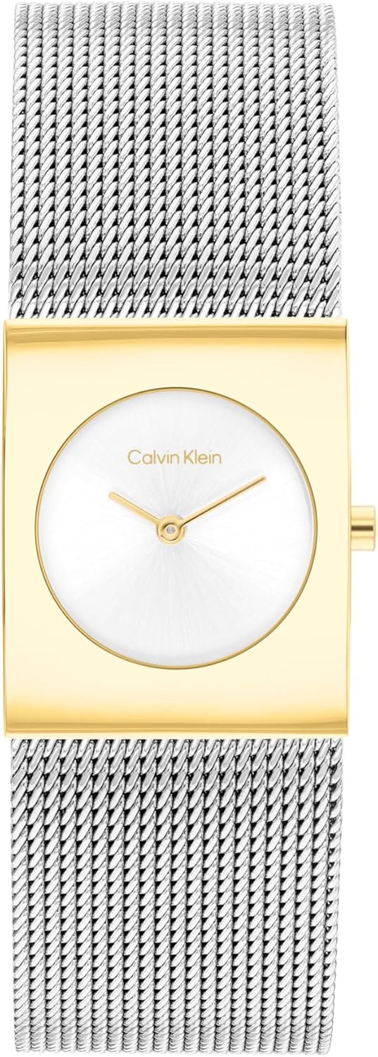 Женские часы Calvin Klein CK Pulse из нержавеющей стали - корпус геометрической формы 21 мм, сетчатый браслет, миниатюрный культовый стиль - подарок для нее, Silver-White
Женские часы Calvin Klein CK Pulse из нержавеющей стали - корпус геометрической формы 21 мм, сетчатый браслет, миниатюрный культовый стиль - подарок для нее, Silver-White