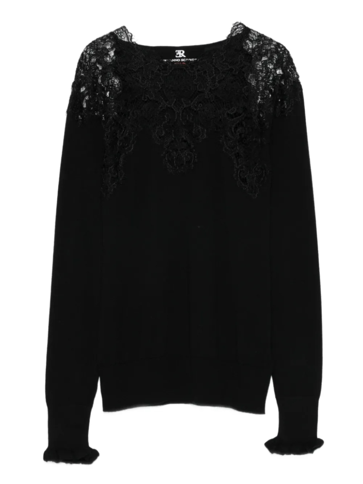 Футболка Ermanno Scervino из шерсти мериноса с кружевной отделкой, черный
Футболка Ermanno Scervino из шерсти мериноса с кружевной отделкой, черный