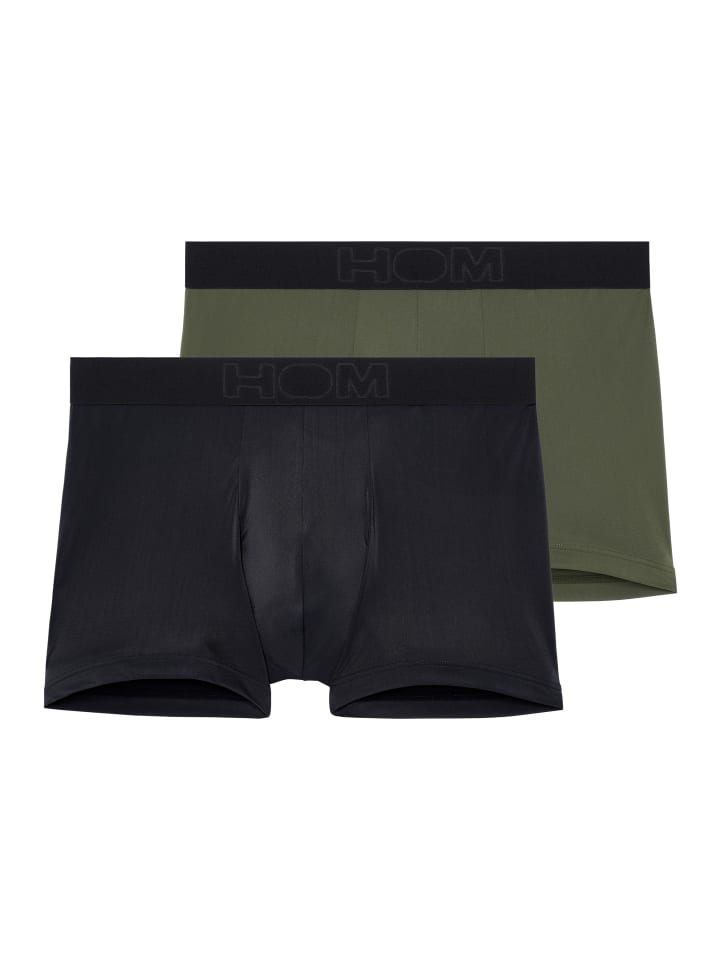 Ретро шорты/брюки Supersoft в черном/зеленом цвете HOM
Ретро шорты/брюки Supersoft в черном/зеленом цвете HOM