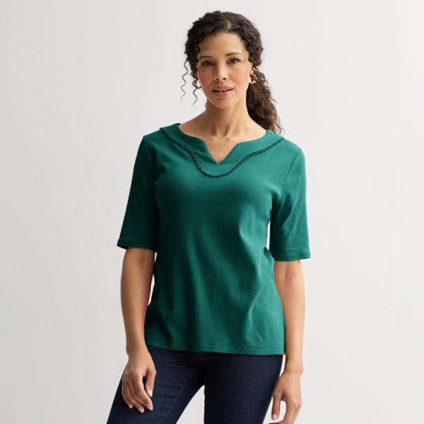 Женский топ с разрезом на локтях и вырезом-буфом Croft & Barrow, цвет dark teal
Женский топ с разрезом на локтях и вырезом-буфом Croft & Barrow, цвет dark teal