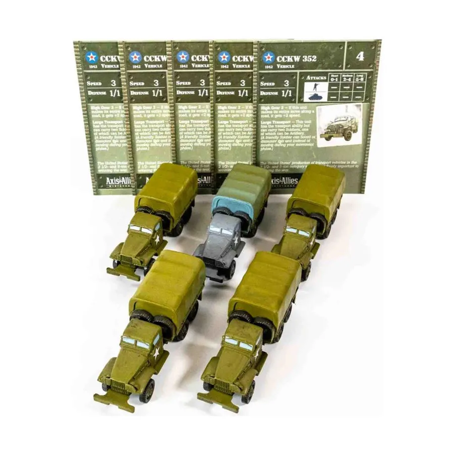 CCKW 352 (У) x5, Axis & Allies - Collectible Miniatures Game - North Africa 1940-1943 Singles
CCKW 352 (У) x5, Axis & Allies - Collectible Miniatures Game - North Africa 1940-1943 Singles