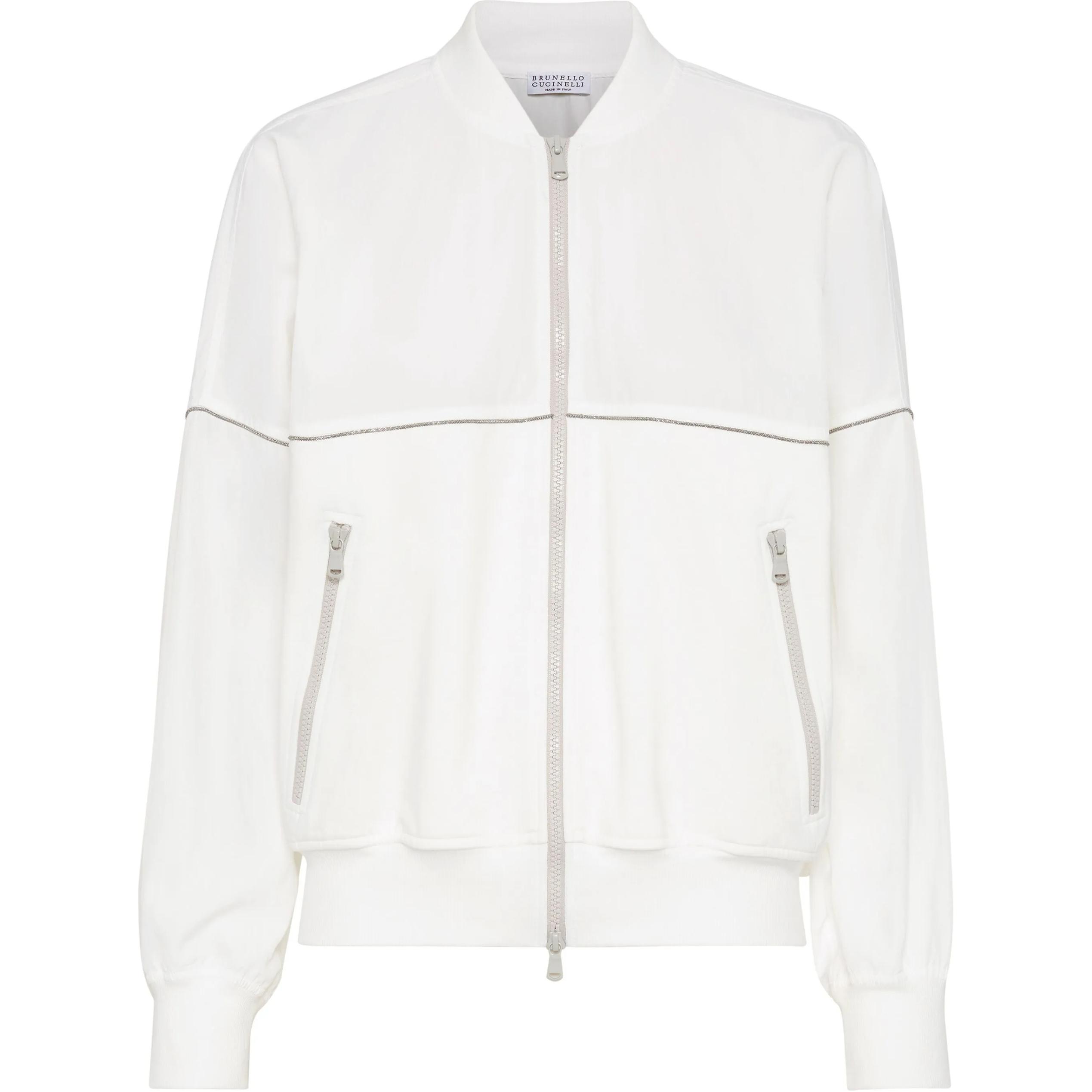 Brunello Cucinelli Замковая толстовка, White
Brunello Cucinelli Замковая толстовка, White
