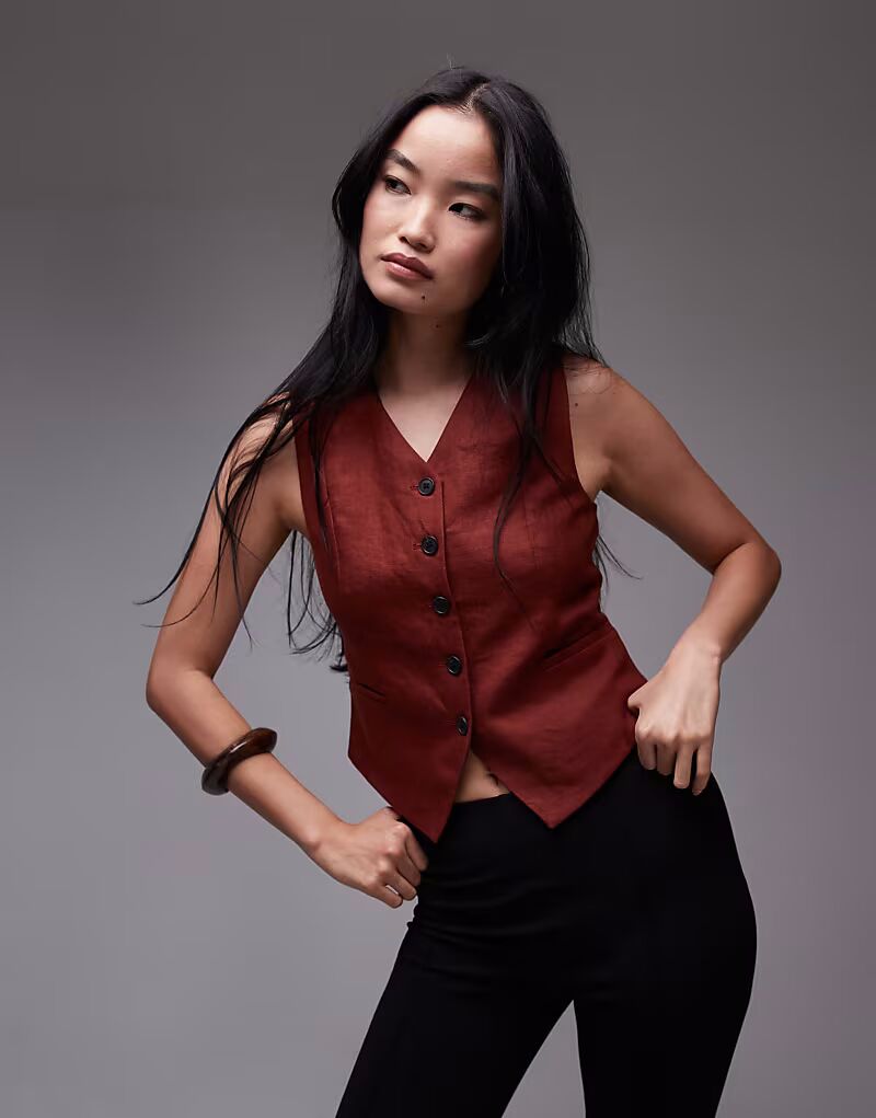 & Other Stories приталенный льняной жилет цвета ржавчины
& Other Stories приталенный льняной жилет цвета ржавчины