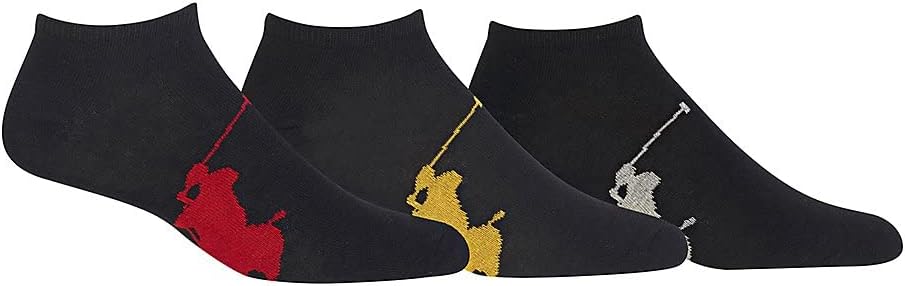 Polo Ralph Lauren мужские классические спортивные носки Big Pony Low Cut - набор из 3 пар - мягкий и легкий комфорт из хлопка, Black
Polo Ralph Lauren мужские классические спортивные носки Big Pony Low Cut - набор из 3 пар - мягкий и легкий комфорт из хлопка, Black